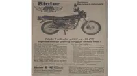 Sebuah iklan Binter Merzy – Sepeda Motor Paling Unggul Masa Kini (Qubicle Dreamrides)