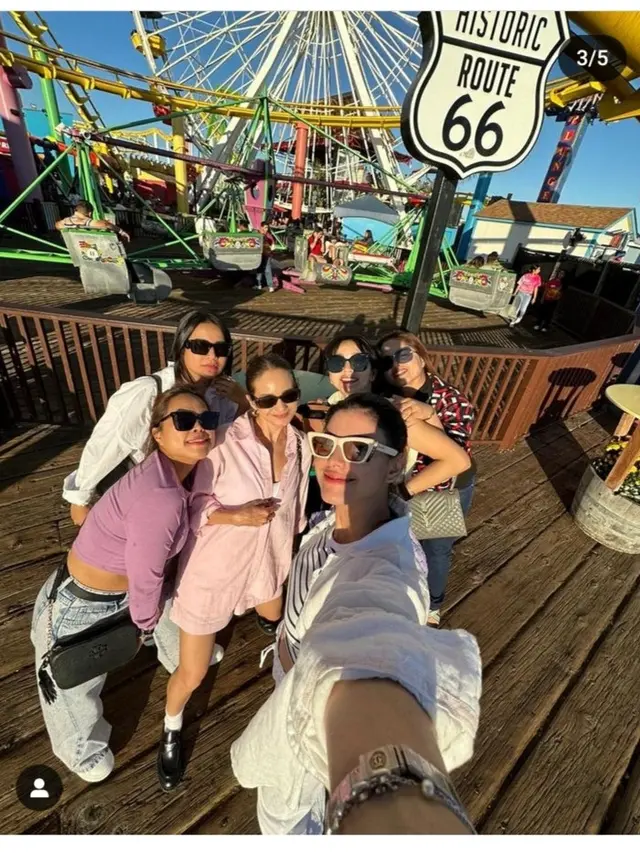 Enzy Storia senang Hesti Purwadinata dan Medina Dina datang ke Amerika Serikat (Foto: instagram hestipurwadinata)