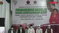 Peringatan Maulid Nabi yang diselenggarakan Baitul Muslimin PDI Perjuangan secara virtual pada Kamis (29/10/2020) malam. (Liputan6.com/Putu Merta Surya Putra)