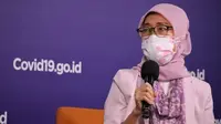 Kepala Dinas Kesehatan DKI Jakarta Widyastuti menyatakan bahwa DKI Jakarta menerapkan strategi penanganan COVID-19 seperti di tingkat pusat. Ada testing, lacak, dan isolasi saat dialog di Media Center Satgas COVID-19, Jakarta, Rabu (5/8/2020). (Tim Komunikasi Publik Satuan Tugas Penanganan COVID-19)