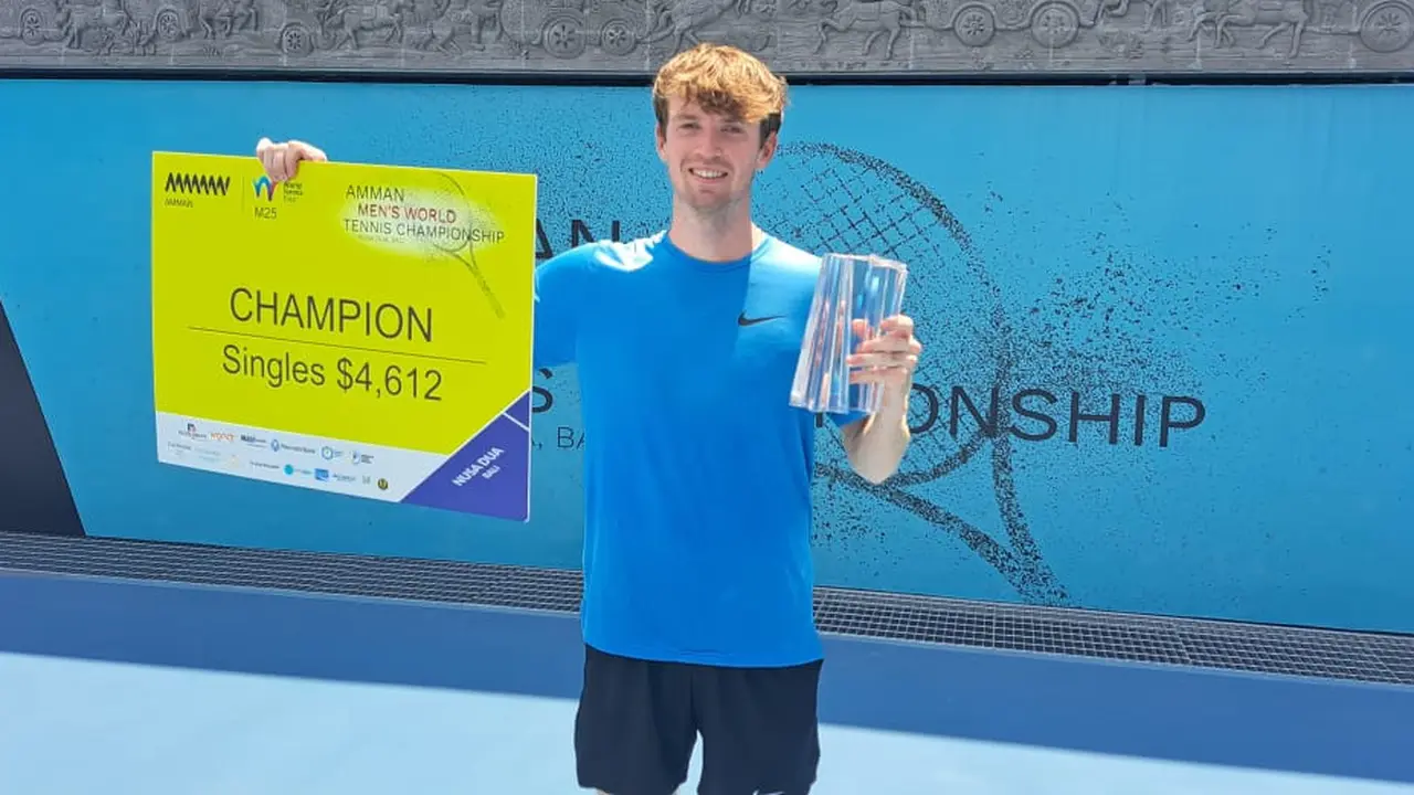 Petenis Inggris Max Basing Kawinkan gelar di Amman Men's World Tennis Championship seri keenam M-25