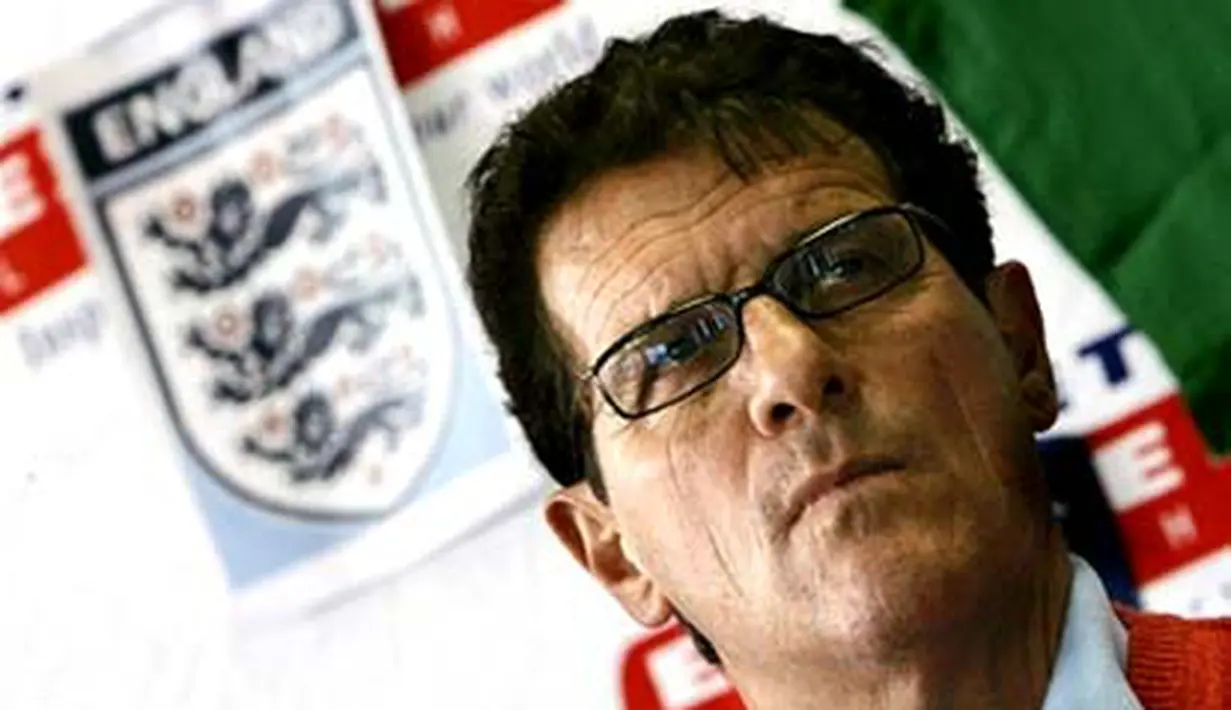 England football team head coach Italian-born Fabio Capello attends a meeting with Lesotho Football Association mamagement on April 15, 2008 at their headquarters in Maseru, in western Lesotho. AFP PHOTO/GIANLUIGI GUERCIA