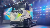 Mercedes-Benz eActros Longhaul diluncurkan dalam ajang IAA Transportation 2022 di Hannover, Jerman. (Liputan6.com/Raden Trimutia Hatta)