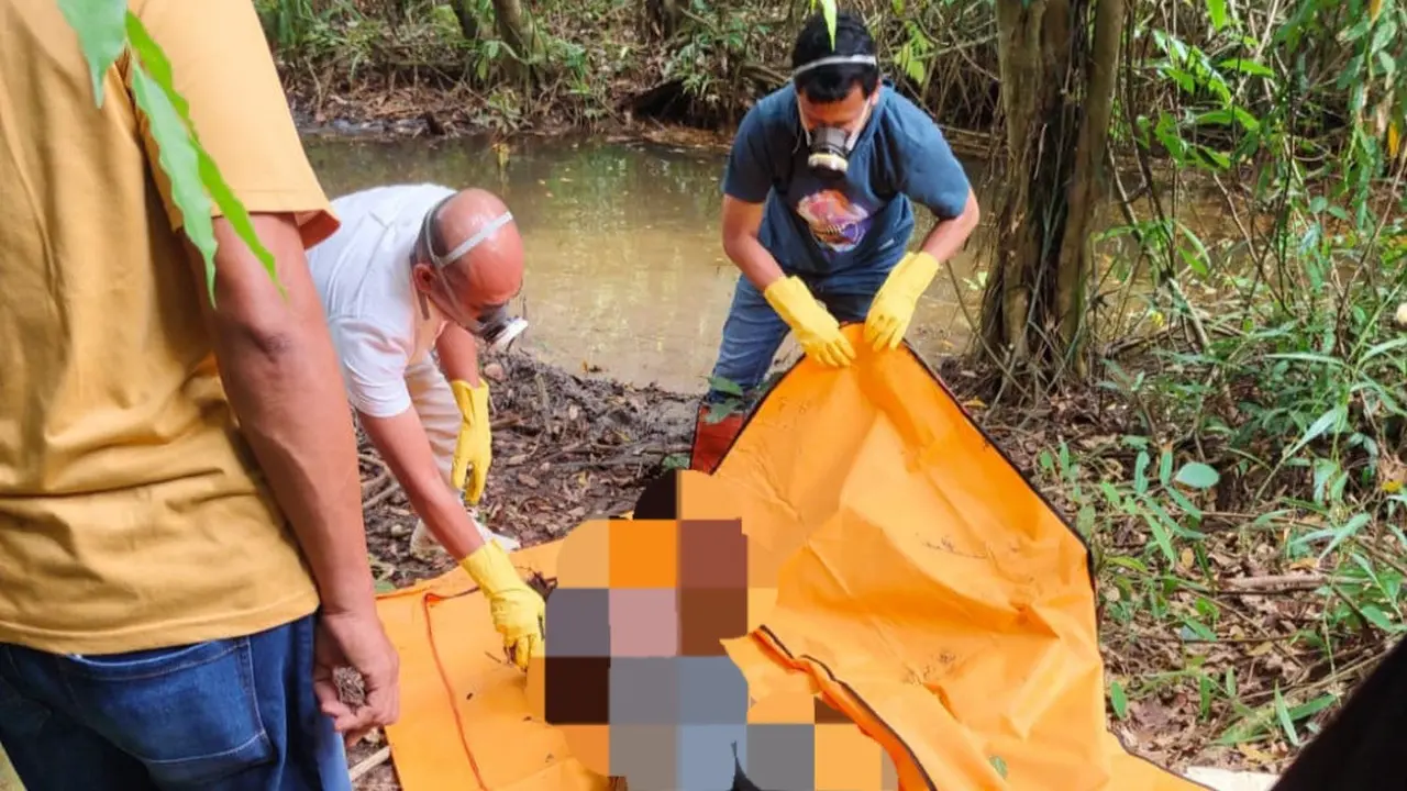 TKP penemuan jasad siswi SMA di Lampung Tengah yang diduga menjadi korban pembunuhan.