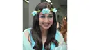 Busana yang dikenakan pemilik nama lengkap Pradnya Paramitha Chandra Devy Rusady didominasi dengan warna biru, Selasa (29/04/2014) (Liputan6.com/Panji Diksana)