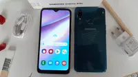 Samsung resmi umumkan kehadiran Galaxy A10s. (Liputan6.com/ Agustin Setyo Wardani)