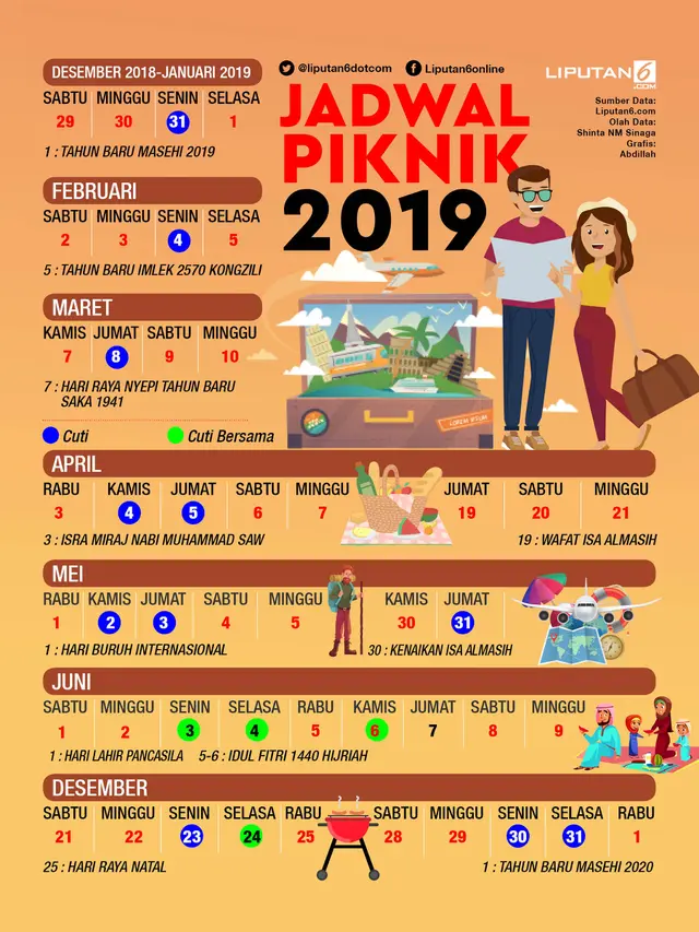 Infografis Jadwal Piknik 2019
