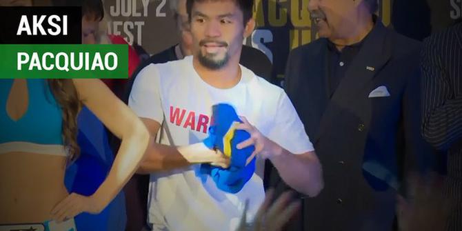 VIDEO: Aksi Petinju Manny Pacquiao Lempar Celana Jelang Laga