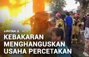 Kebakaran Menghanguskan Usaha Percetakan