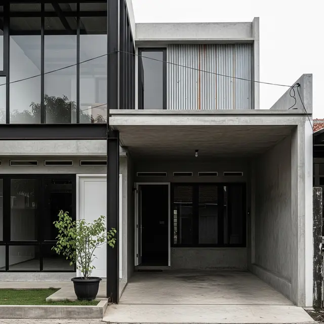 9 Desain Rumah 6x12 dengan Carport Mini, Solusi Hunian Minimalis Modern