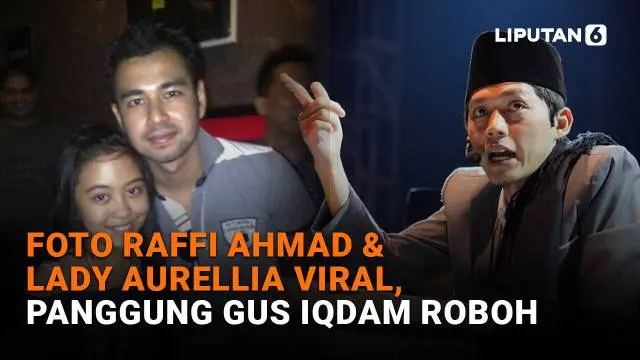 Foto Raffi Ahmad & Lady Aurellia Viral, Panggung Gus Iqdam Roboh