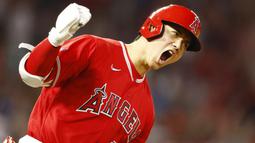 Ohtani adalah salah satu atlet baseball fenomenal di Amerika Serikat. Hampir semua penghargaan baik di klub maupun individu sudah ia didapatkan. (Getty Images/AFP/Ronald Martinez)