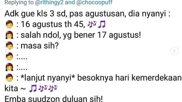 twit kepolosan adik (foto: Twitter @taetanietata)