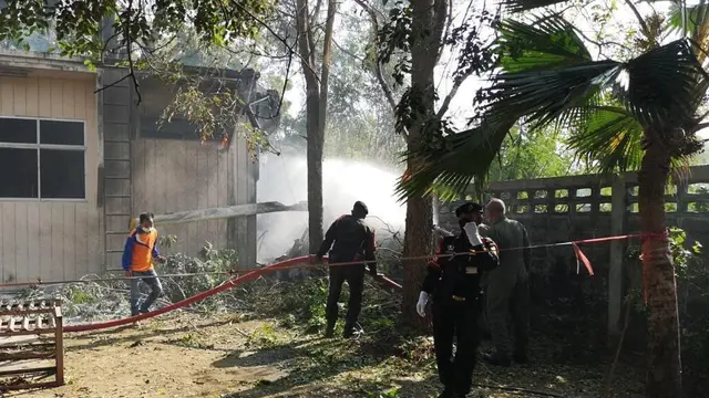 helikopter milik militer Thailand mengalami kecelakaan saat melakukan latihan (Xinhua)