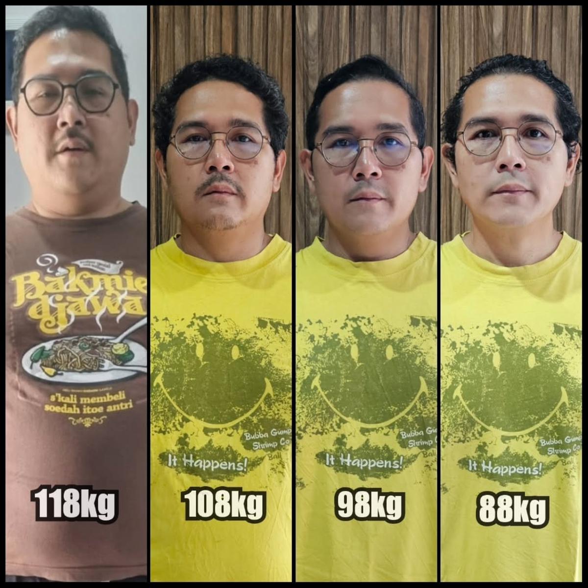 4 Potret Ery Makmur Sukses Turunkan Berat Badan 30Kg dalam 10 Bulan, Kini Lebih Kurus