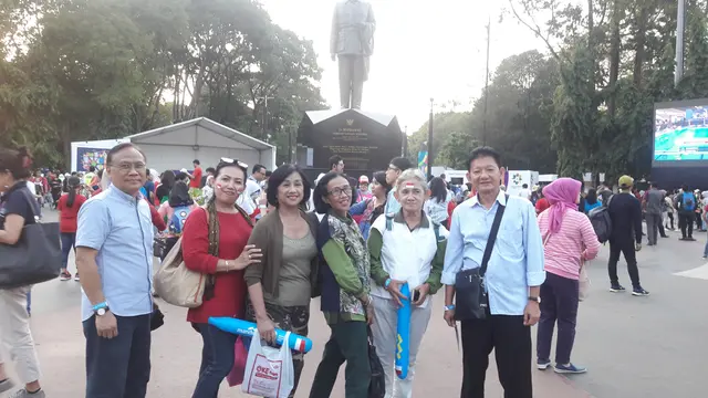 Pengunjung Asian Games 2018. Foto: Liputan6.com/Bawono Yadika