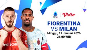 Nonton Live Streaming Serie A Pekan Ke-20: Fiorentina vs AC Milan, Tayang di Vidio