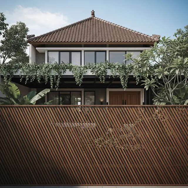 9 Model Pagar Vertical Slat Super Rapat Full Privasi dan Anti Maling, Hunian Modern