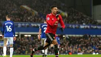Jesse Lingard memastikan kemenangan 2-0 Manchester United atas Everton pada laga pekan ke-22 Premier League. (doc. Manchester United)