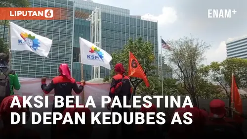 VIDEO: Demo di Depan Kedubes AS, Partai Buruh Dukung Kemerdekaan Palestina