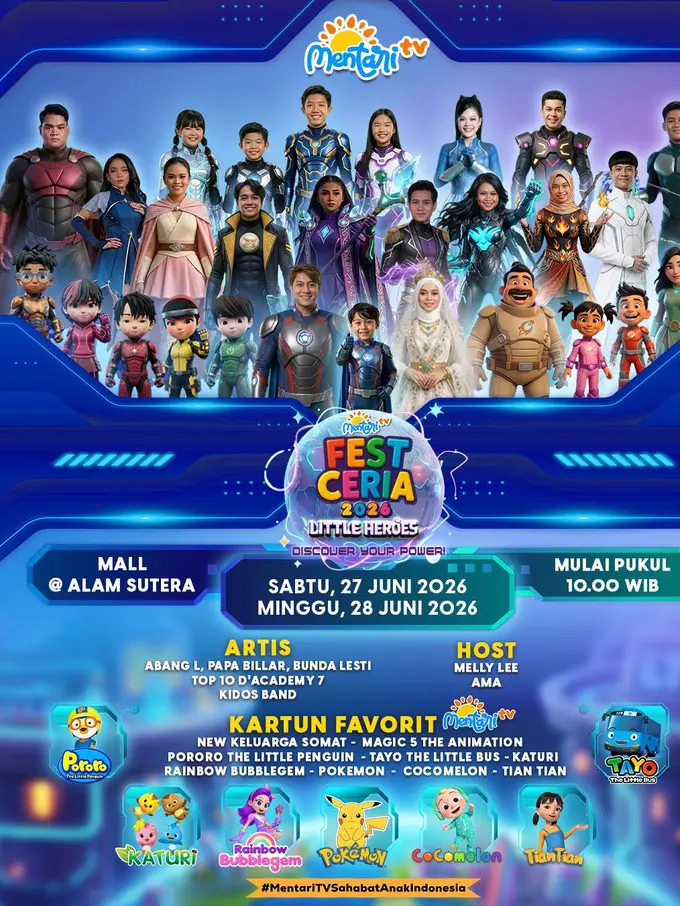 Isi Musim Liburan Sekolah Aanak dengan Beragam Keseruan dari MentariTV Fest Ceria 2026