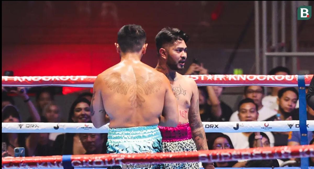 Potret Onadio Leonardo Tanding Tinju Lawan Bobby Saputra, Kalah TKO di Ronde Ketiga