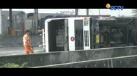Truk Terguling di Tol JORR, Kendaraan Dialihkan 