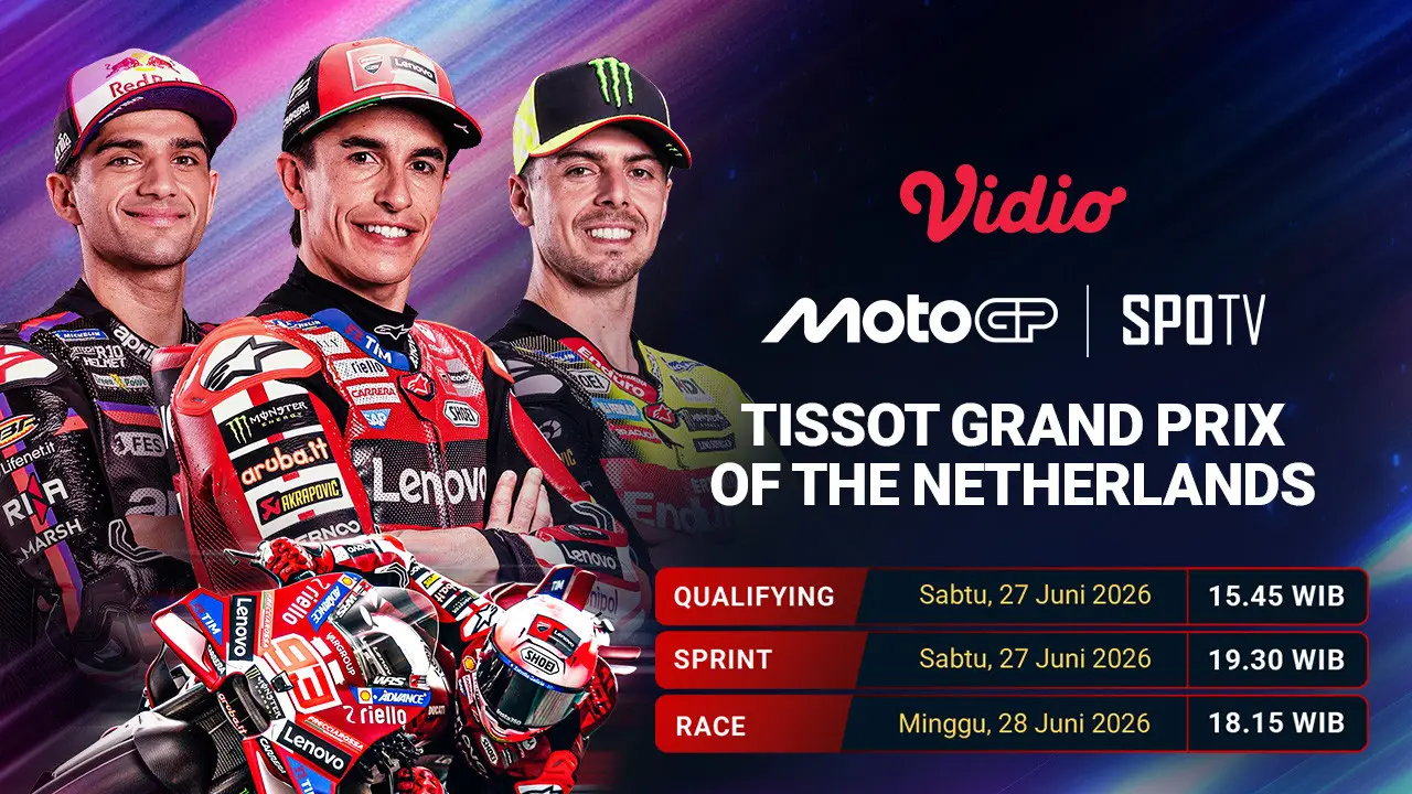 Jadwal MotoGP Grand Prix of Netherlands 2026