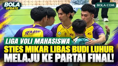 STIES Mitra Karya (STIES MIKAR) Bekasi sukses melaju ke final sektor putra Liga Voli Mahasiswa Seri Jakarta 2026 setelah mengalahkan Universitas Budi Luhur Jakarta dengan skor 3-1 pada babak semifinal.
STIES MIKAR merebut dua set pertama dengan skor...