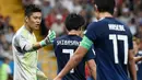 Eiji Kawashima pernah jadi ikon di bawah mistar gawang Timnas Jepang selama lebih dari satu dekade lamanya. Hingga pensiun dari panggung internasional pada 2022, ia mengoleksi total 95 caps bersama Timnas Jepang dengan torehan 36 kali nirbobol, total hanya kemasukan 104 gol saja. (AFP/Filippo Monteforte)