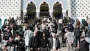 Dalam perkembangannya, Federasi Muslim Korea mendirikan Masjid Pusat Seoul di Itaewon, Seoul, pada 1976. (YASUYOSHI CHIBA/AFP)
