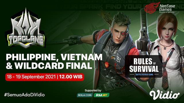 Link Live Streaming Top Clans 2021 Rules of Survival di Vidio Akhir Pekan Ini