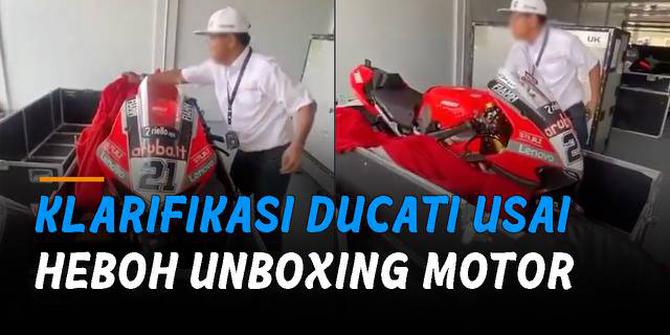 VIDEO: Klarifikasi Ducati Usai Heboh 'Unboxing' Motor Panigale Tanpa Izin di Mandalika