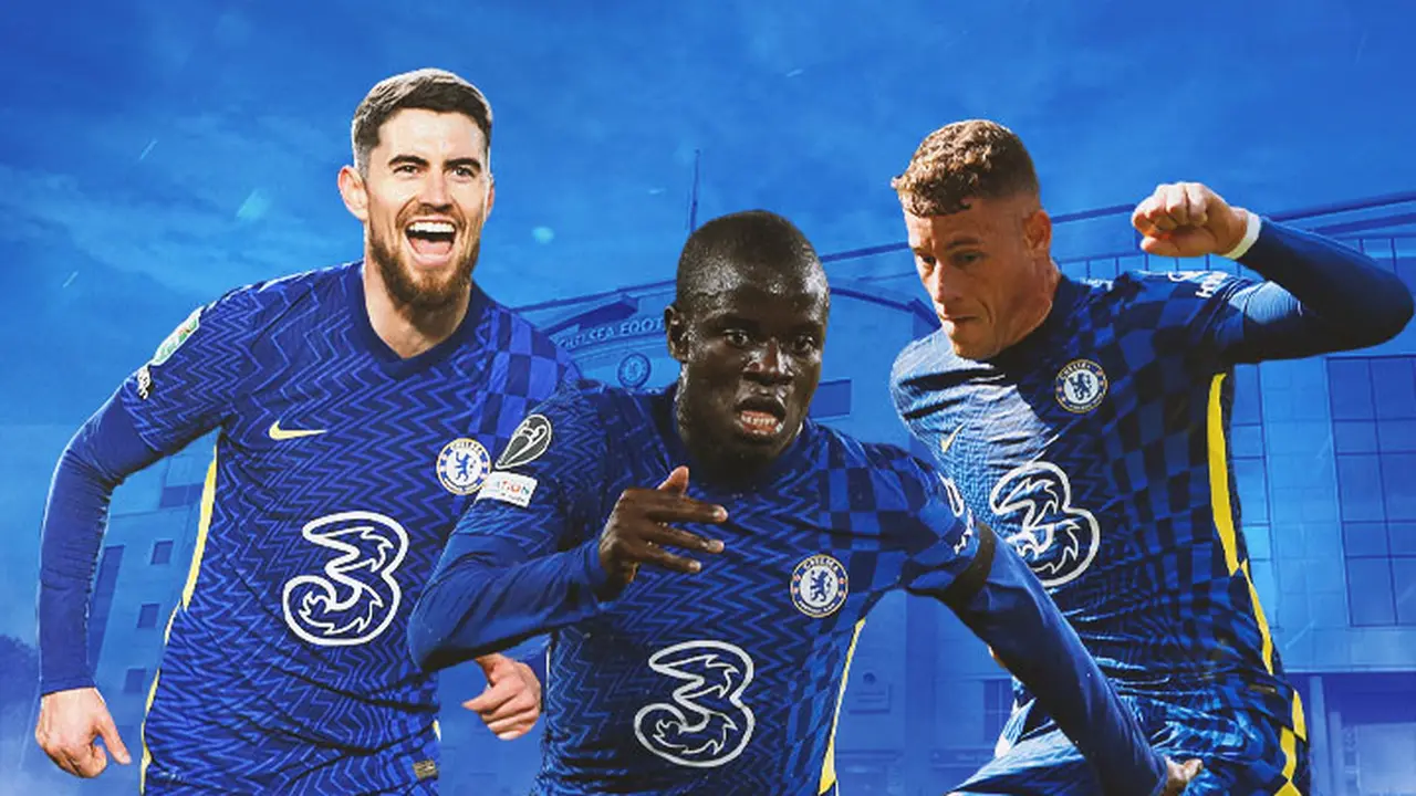 Ilustrasi - Jorginho, Kante, Ross Barkley