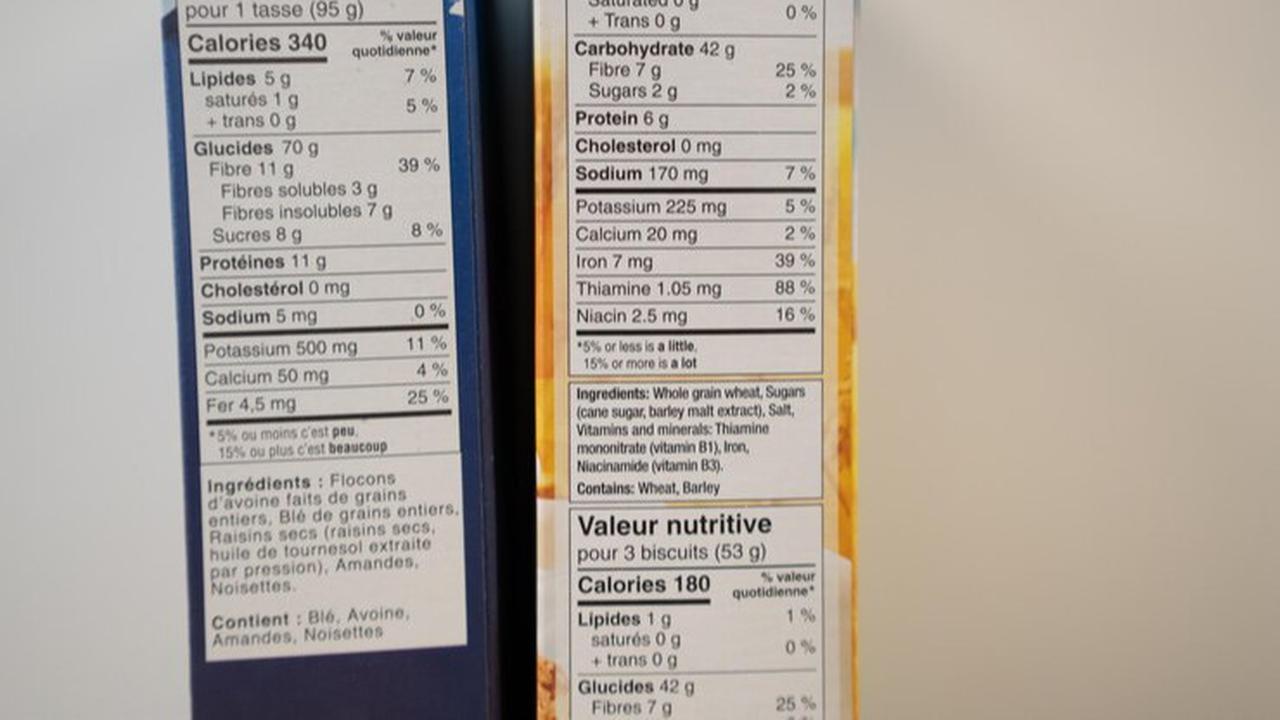 label nutrisi