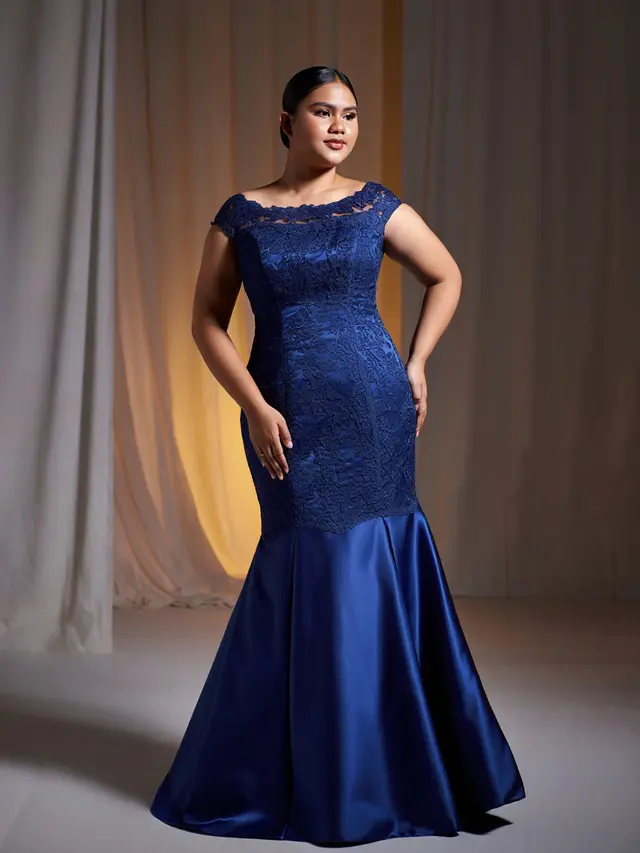 Baju Pesta Mermaid Cut Plus Size