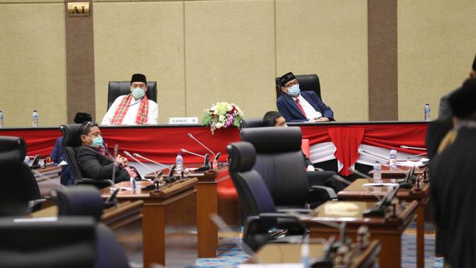 Ahmad Riza Patria dan Nurmansjah Lubis saat oemilihan Wakil Gubernur DKI Jakarta di DPRD DKI Jakarta. (Dok: DPRD DKI)