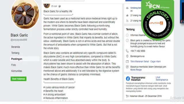 Facebook: Black Garlic