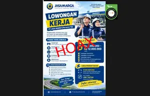 Cek Fakta: Hoaks Link Pendaftaran Lowongan Kerja Jasa Marga 2026
