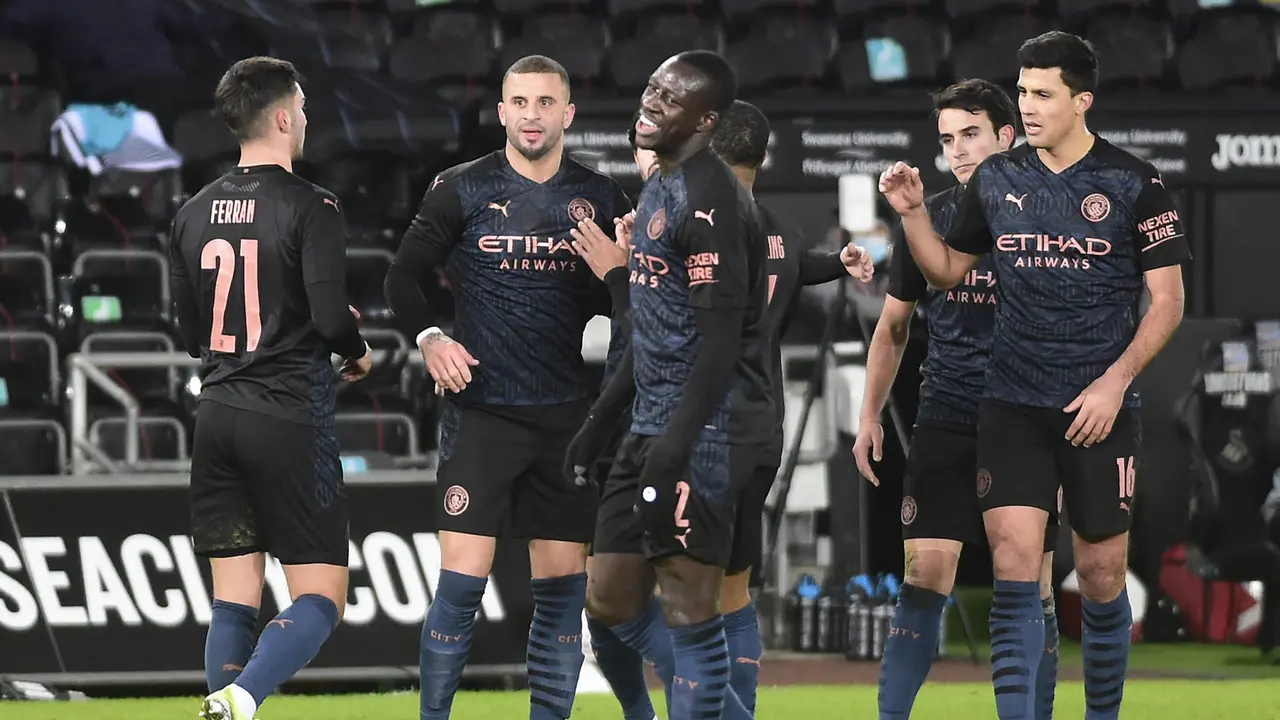 FOTO: Rekor 15 Kemenangan Beruntun, Manchester City Depak Swansea City di Piala FA