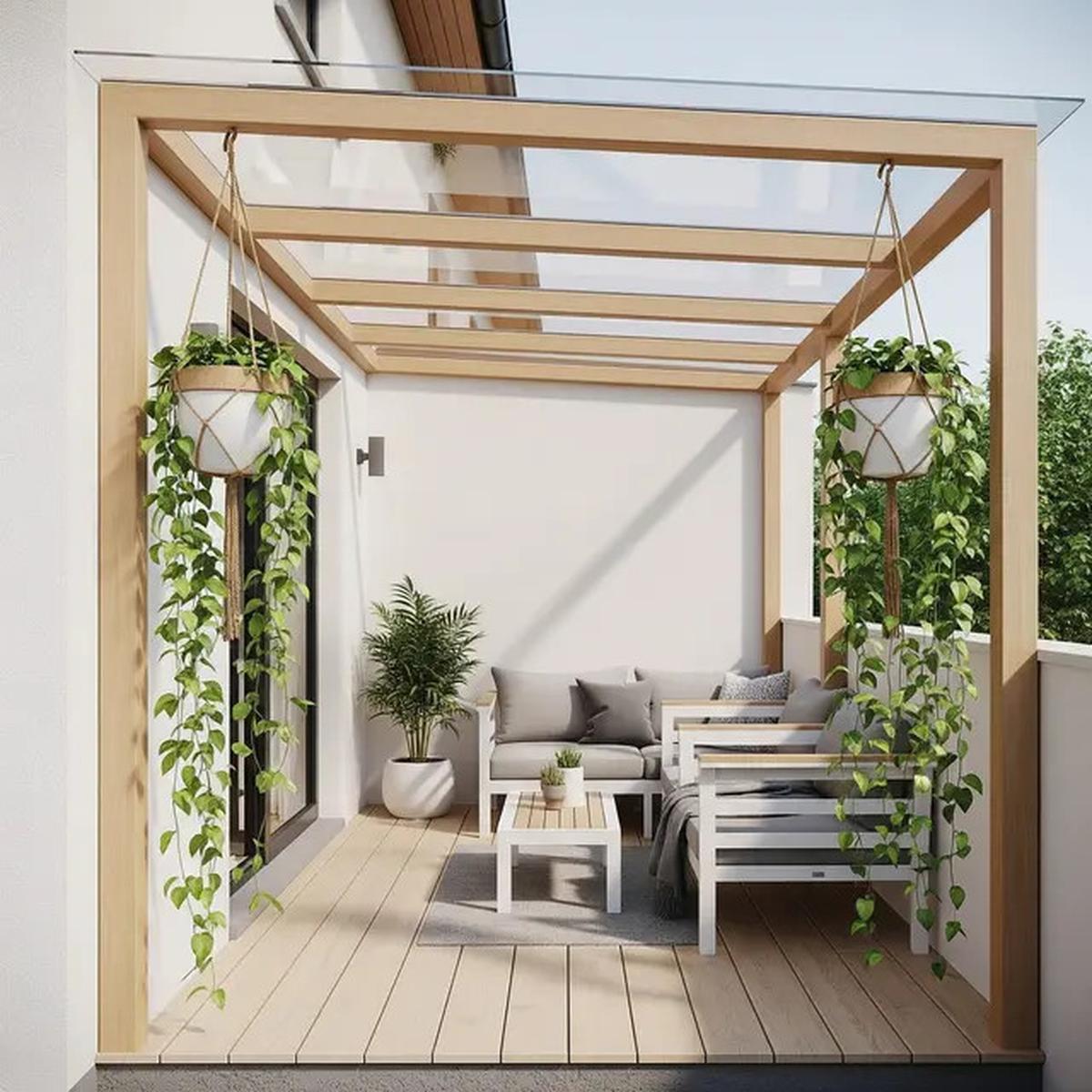 10 Model Teras Rumah Kecil dengan Kanopi Kaca dan Tanaman Merambat 2025, Hadirkan Elegansi Alami