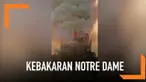Kebakaran hebat melanda gereja Katedral Notre-Dame di Paris, Perancis. Kebakaran terlihat dari berbagai penjuru kota Paris, dan tidak menelan korban jiwa.