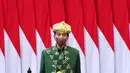 Melihat baju adat yang dikenakan Bapak Presiden di Sidang MPR tahun lalu. Di acara ini, Pak Jokowi mengenakan baju adat Paksian dari Bangka Belitung berwarna hijau dengan sentuhan bordir emas. [Foto: Instagram/jokowi]