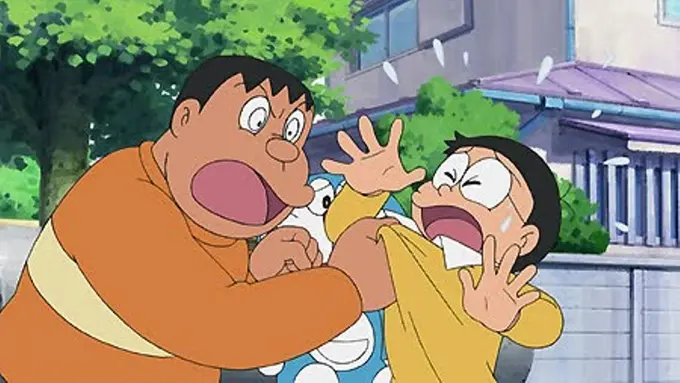 [Bintang] 5 Kejahilan Giant yang Bikin Nobita Merengek pada Doraemon