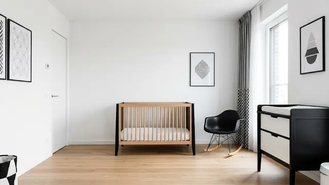 Desain Kamar Bayi Monokrom Hitam Putih