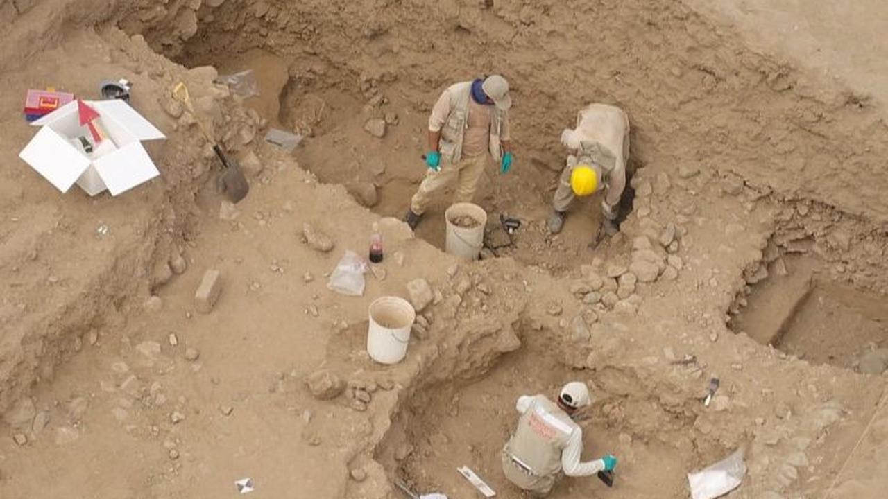 Dilansir Reuters, arkeolog Sinthya Cueva mengungkapkan bahwa kerangka sebelas manusia, yang diperkirakan berusia sekitar 800 tahun, ditemukan terkubur dengan kalung, anting-anting, dan gelang.&nbsp;Foto: Peru's Ministry of Culture/Handout via REUTERS<br>