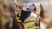 Detik-detik perkelahian yang terjadi di maskapai Ryanair (Dokumentasi Pribadi/Lucy Morris)