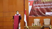 Kakanwil Kemenkumham DKI Jakarta, Ibnu Chuldun membuka kegiatan Promosi dan Diseminasi Hak Cipta dalam rangka mendukung dan menyukseskan tahun 2022 sebagai Tahun Hak Cipta, di Hotel Bidakara, Jakarta Selatan, Kamis (31/3/2022). (Ist)