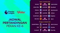 Jadwal Lengkap Premier League 2026/27 Matchweek 6 dan Kualitas Tayangan 4K Hanya di Vidio