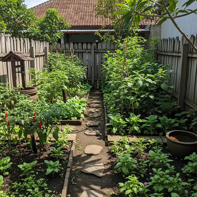 9 Inspirasi Desain Kebun Sayur Belakang Rumah, Halaman Lebih Asri dan Produktif